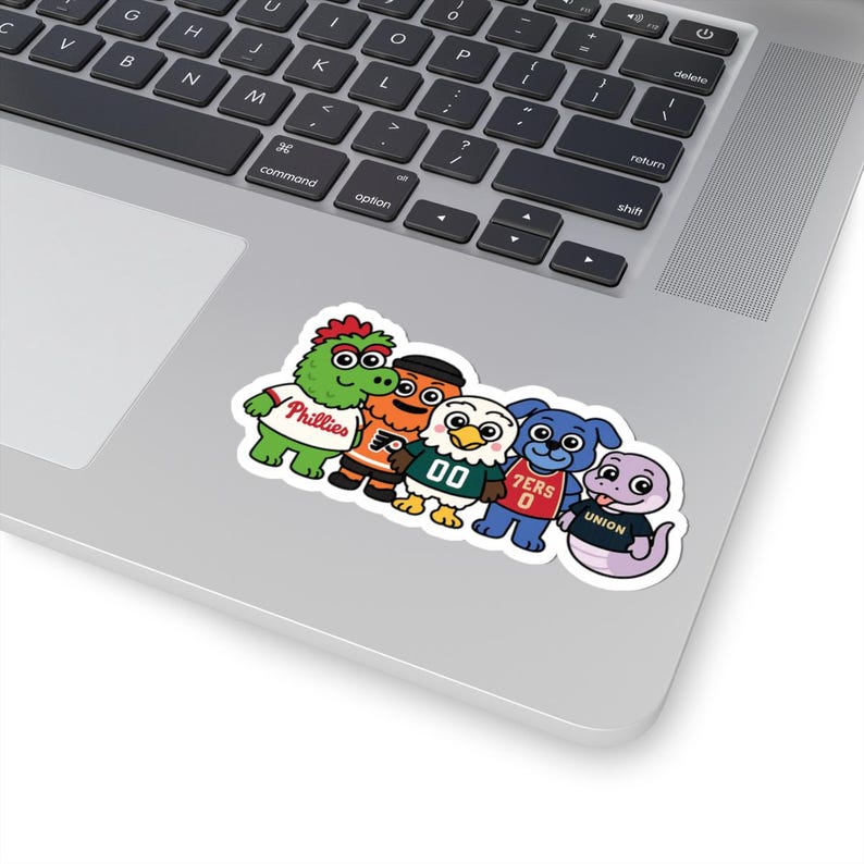 Philadelphia Sports Kiss-Cut Stickers - Phanatic, Gritty, Phang, Swoop & Franklin - Team Pride, Mascot Decals image 6