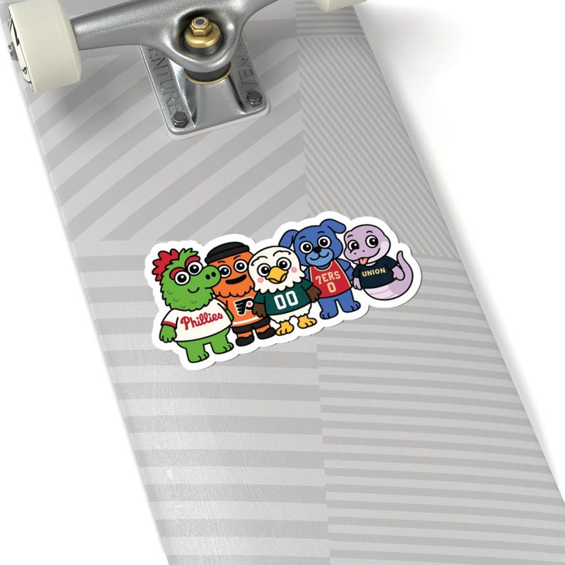 Philadelphia Sports Kiss-Cut Stickers - Phanatic, Gritty, Phang, Swoop & Franklin - Team Pride, Mascot Decals image 7