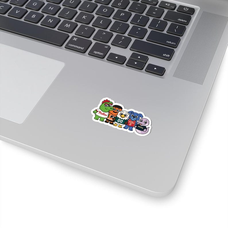 Philadelphia Sports Kiss-Cut Stickers - Phanatic, Gritty, Phang, Swoop & Franklin - Team Pride, Mascot Decals image 2