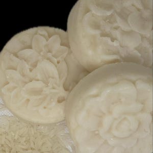 Handmade lemon rice soap bar