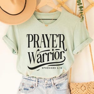 クリスチャンTシャツ - 祈りの戦士 エペソ人への手紙 6章18節 | 友人や教会グループへの贈り物