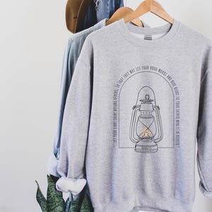 Women&#39;s Christian Sweatshirt Let Your Light Shine Matthew 5:16 Bible Verse | Inspirational Gift