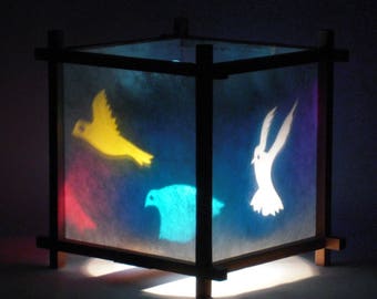 Birds in flight Harmony Lantern, turning lantern, soothing light, night light