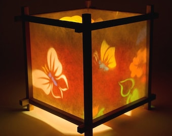 Farol de armonía de mariposas y flores, regalo perfecto para el Día de la Madre