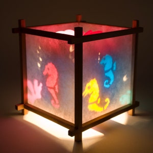 Seahorse Harmony Lantern,night light, motion lamp, turning lantern, Electric Lanterns, nursery decor, baby shower gift