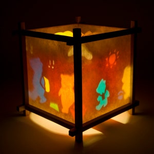 Teddy Bear Harmony Lantern, night light, Spinning lamp, Paper Lanterns, Electric Lanterns, Decorative Lantern
