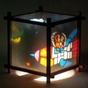 Rocket Harmony Lantern, Paper Lanterns, Decorative Lantern, kids Night Light, Motion lamp