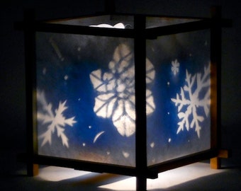 Snowflakes Harmony Lantern, spinning lantern, motion lamp, soothing light