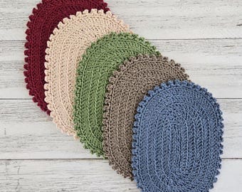 Miniature Crochet Rug For Dolls and Dollhouses - Winter Warmth Color Options