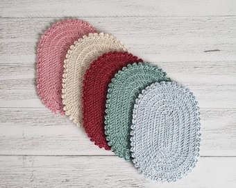 Miniature Crochet Rug For Dolls and Dollhouses - Handmade By Me - Nantucket Spring Color Options