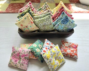 Dollhouse Miniature Pillows - 1:12  Scale in Assorted Garden Bright Fabrics