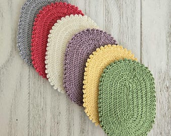 Miniature Crochet Rug For Dolls and Dollhouses - Summer Garden Color Options