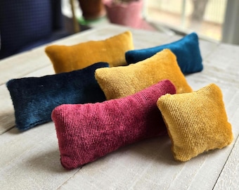 Miniature Accent Pillows - Assorted Sizes and Somewhat Wonky Made From Vintage Velvet