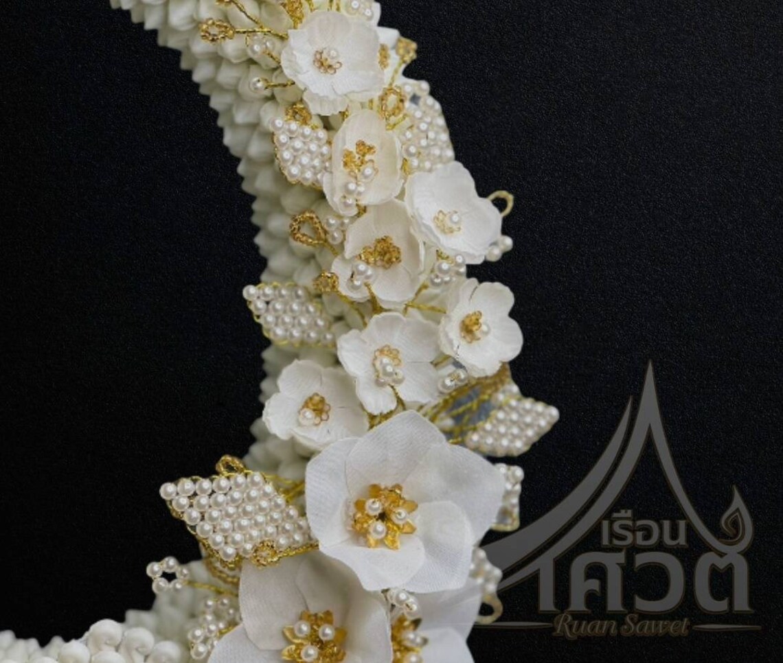 3D White Thai Garland,handmade Flower Garland for Wedding,buddha ...