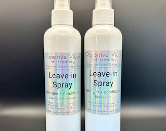 Dog Leave-in Spray Detangler & Conditioner Scented or Unscented