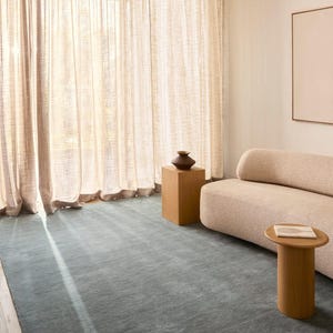 Modern Handloom Rug - Dusty Blue image 4