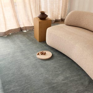 Modern Handloom Rug - Dusty Blue image 1