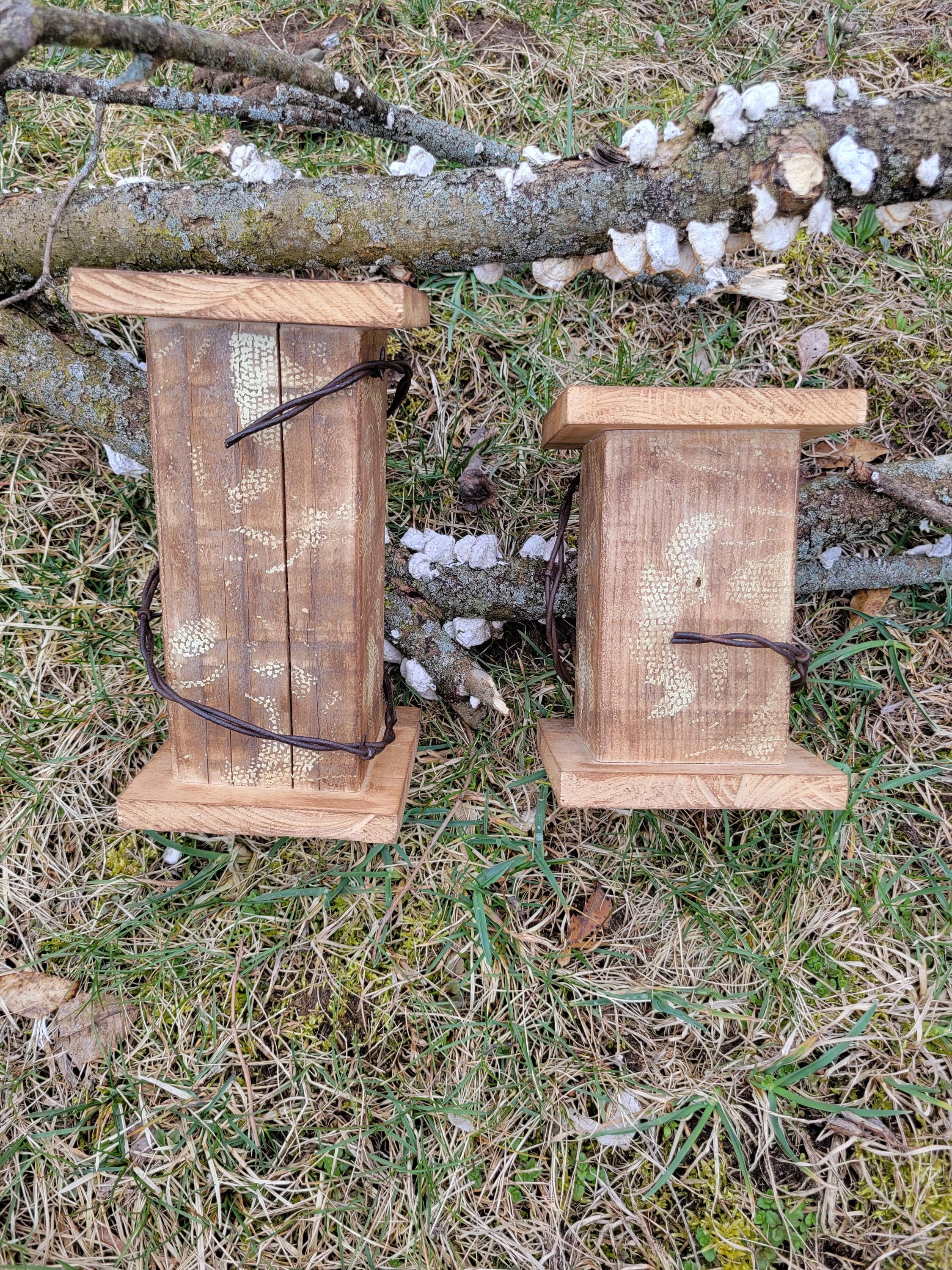 Western Candle Holders, Rustic Risers, Candle Holders, Barbed Wire ...