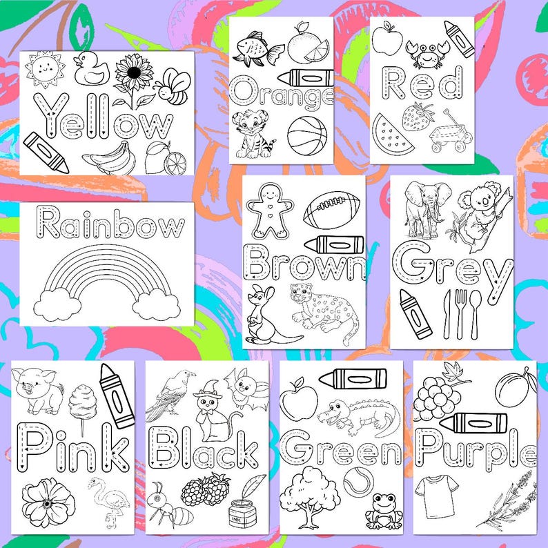 Coloring Learning Color Learning Pages: Educational Letter Tracing (instant Download) - Etsy