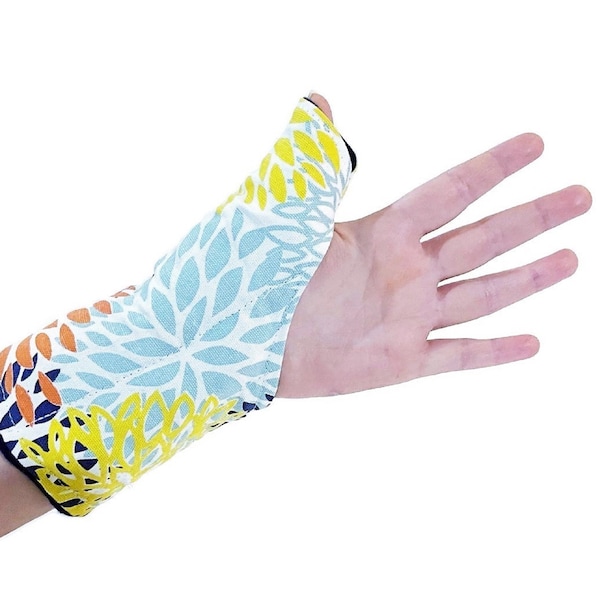 Rice Heating Pad for Thumb, Microwavable Wrist Wrap Texting Gaming Computer Carpal Tunnel Arthritis Thumb Wrap, Hot Cold Therapy Rice Bag