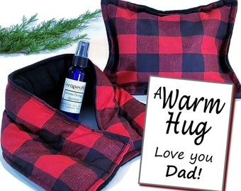 Fathers Day Dad Gift, Father Birthday Care Package for Dad, Personalized Gift Box with Relaxing Microwave Heating Pads