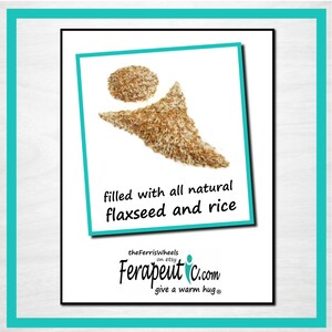 Heat Pack Neck Shoulder Back, Heating Pad Microwavable Flax Seed Rice, Unscented or Herbal Aromatherapy image 9