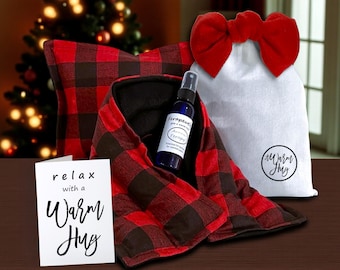 Christmas Cozy Gift Set:  Microwave Comfort Packs Him or Her, Relax with a Warm Hug