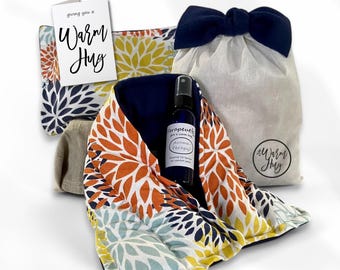 Positive Vibes Gift Set | Caring, Strength, Happiness Self Care Package | Warm Up Comfort Heat Pads or Cool Packs with A Warm Hug Card