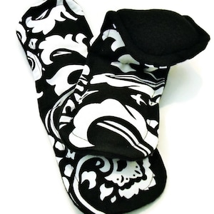 Microwave Foot Warmers, Heated Insoles for Socks Slippers, Heating Pad, black and white image 2