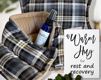 Microwave Hot or Cold Pack Pillows, Recovery Gift Set, Handmade Unique Care Package for Rest and Relaxation