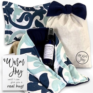 Sending A Warm Hug Thinking of You Gift, Unique and Useful Care Package for Comfort with Heat Up Pillows