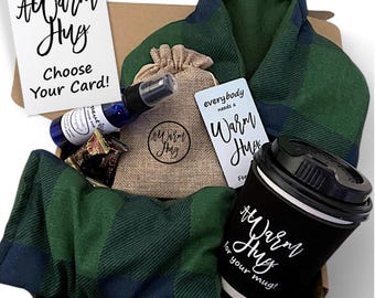 Cozy Gift Box for Him or Her, Usable Unique Gift Basket, Thinking of You Hygge Take Care of Yourself Present, Microwave Heating Pads