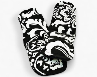 Microwave Foot Warmers, Heated Insoles for Socks Slippers, Heating Pad, black and white