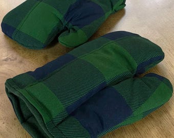 Flax Seed and Rice Microwavable Hand Mittens, Rice Warmer Heating Pad for Entire Hand You can Wear
