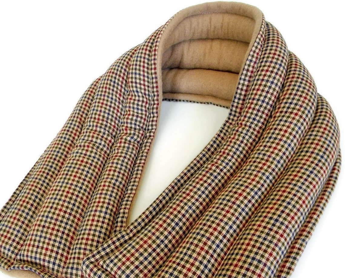 XL Long Flax Heating Pad Rice Heat Pack, Microwave Neck Warmer Wrap, …