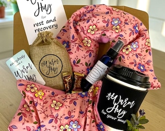 Get Well Soon Care Package for Her, Surgery Gift Set, Cancer Chemo Chronic Illness Gift Basket, Warm Up Comfort Packs, Coffee Cup Sleeve