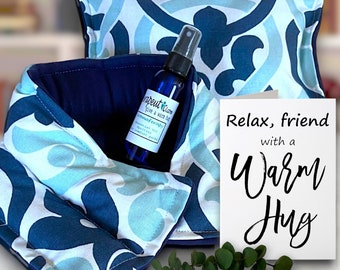 Soothing Gift for Friend, A Warm Hug Microwave Heating Pads, Comfort Care Package for Relaxation and Anxiety