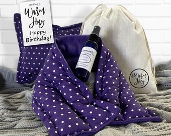 Happy Birthday Present for Her, A Warm Hug in a Gift Bag, Relaxing Hot or Cold Packs and Aromatherapy