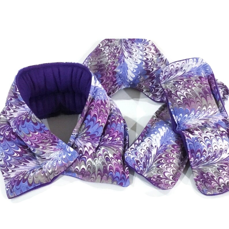 Heating Pad Set Neck Warmer Microwave Rice Bag Flax Seed Etsy