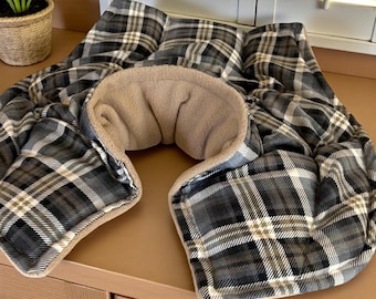 Heated Shoulder Neck Wrap Pillow Microwave Heat Pack Rice and Flax Seed, Herbal Lavender or Unscented, Herbal