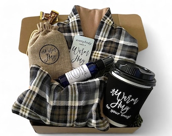 Gift for Him or Her, Holiday Birthday, Fathers Day Gift Box for Dad, Husband, Boyfriend, Mom, Friend, Microwave Heating Pads, Relaxation Set