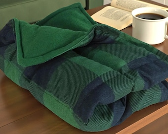 XL Heated Lap Blanket, Microwave Heating Pad, Weighted Rice Hot Cold Pack, Gift for Mom, Mothers Day, Her, Fibromyalgia Gift