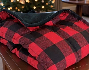 Extra Large Microwave Heating Pad as Christmas Gift in Red Plaid