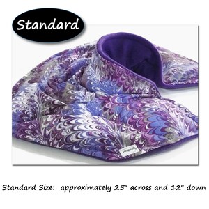 Almohada térmica para hombros y cuello, paquete de calor para microondas, arroz y semillas de lino, lavanda a base de hierbas o sin aroma, a base de hierbas imagen 2