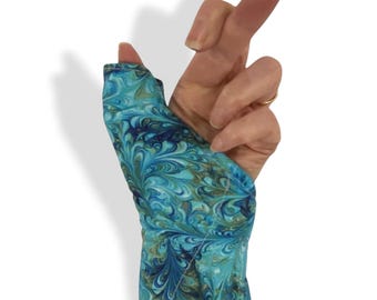 Reusable Wrist and Thumb Wrap for Right or Left Hand, Custom Adjustable Fit, Use Hot or Cold