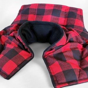 Heat Pack Neck Shoulder Back, Heating Pad Microwavable Flax Seed Rice, Unscented or Herbal Aromatherapy