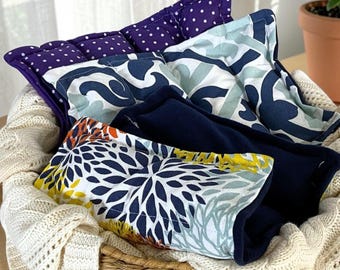 Large Rice Flax Heat Pack, Essential Oil Spray, Moist Heating Pad Sciatic Pain, Neuralgia, Dull Ache or Sharp Pain Trigger Points