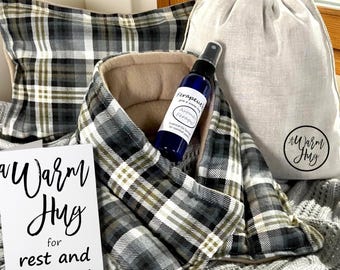 Microwave Hot or Cold Pack Pillows, Recovery Gift Set, Handmade Unique Care Package for Rest and Relaxation