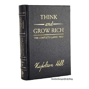 THINK And GROW RICH by Napoleon Hill Deluxe Leather Bound Edition New Classic Book