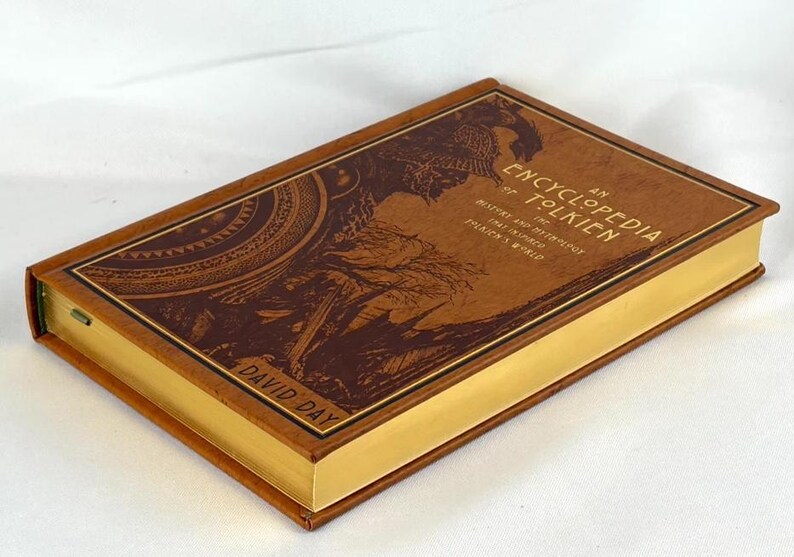 New - An ENCYCLOPEDIA Of TOLKIEN by David Day Deluxe Leather Bound Edition image 2